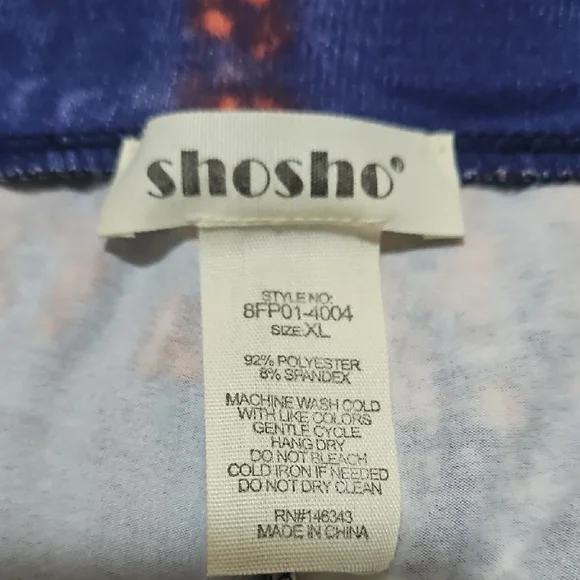 Shosho Tie-Dye Flared Pants - Blue and Orange - Picture 2 of 2